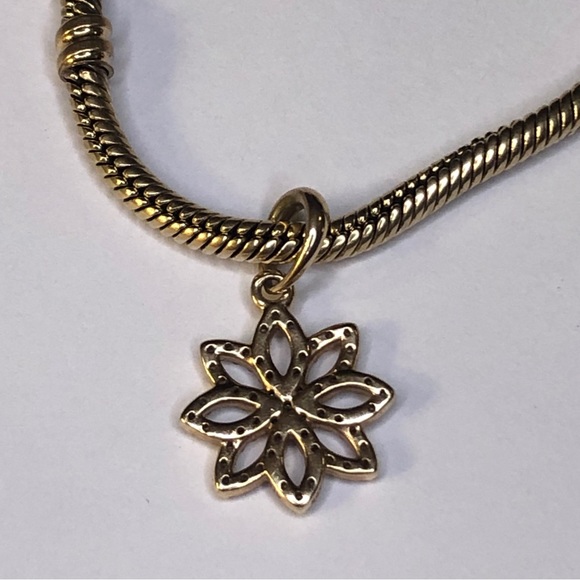 Pandora Solid 14k Lace Botanique Flower Charm Dangle G585 Ale - Picture 3 of 9